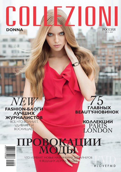 Megan Irminger featured on the Collezioni Russia cover from September 2011