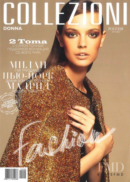 Mina Cvetkovic featured on the Collezioni Russia cover from September 2012