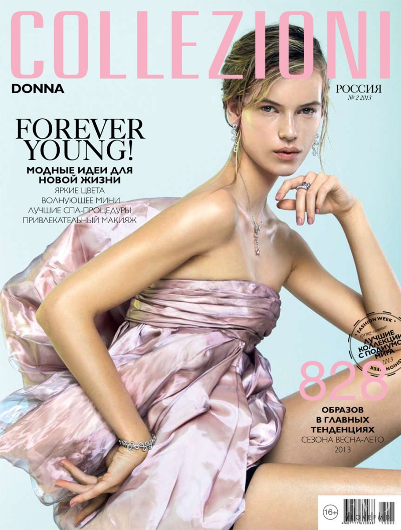 Victoria Tuaz featured on the Collezioni Russia cover from March 2013