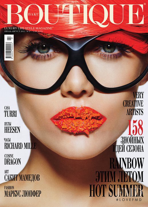 Inga Kiseleva featured on the Boutique Baku cover from July 2011