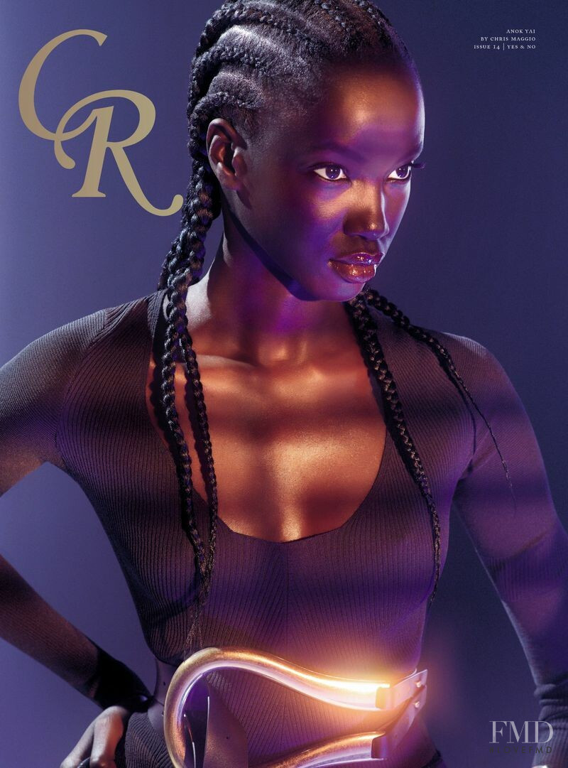 Anok Yai featured on the CR Fashion Book cover from February 2019