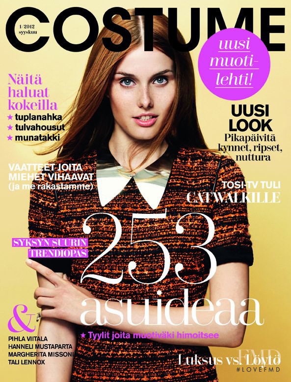 Jasmin Jalo featured on the Costume Finland cover from September 2012