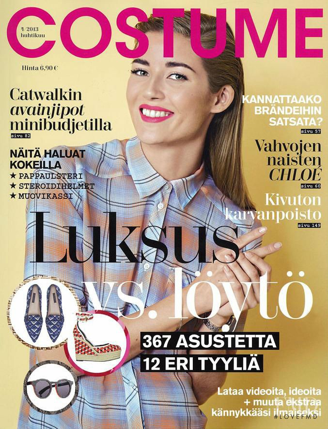 Adeliina featured on the Costume Finland cover from April 2013