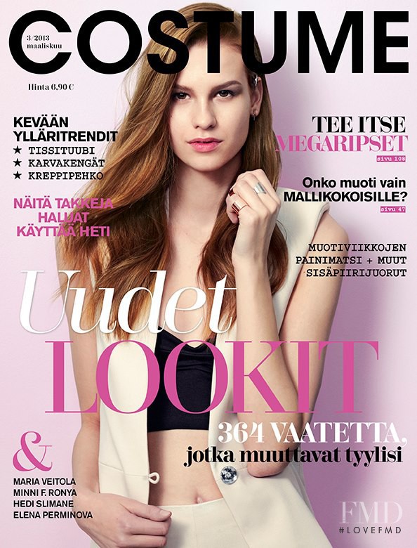 Mariina Keskitalo featured on the Costume Finland cover from March 2013