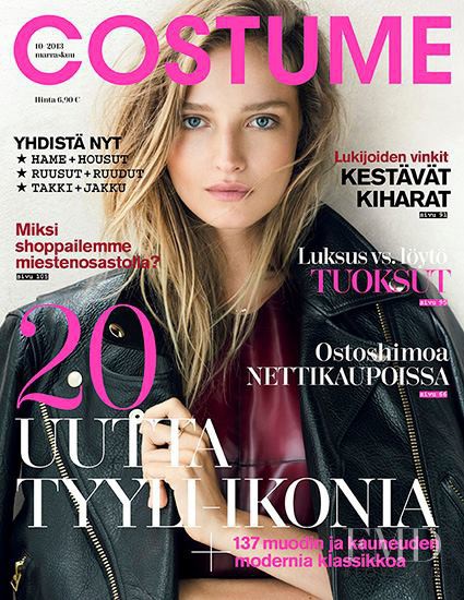 Amanda Norgaard featured on the Costume Finland cover from October 2013