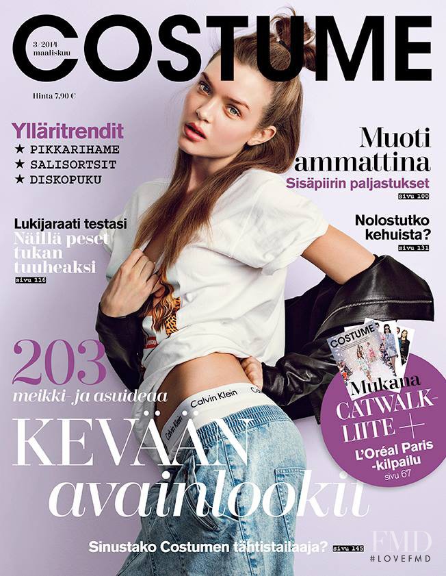 Josephine Skriver featured on the Costume Finland cover from March 2014
