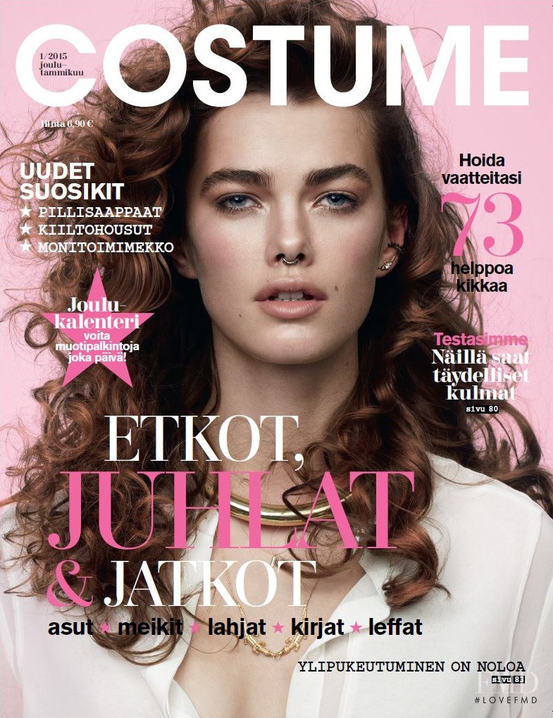 Mathilde Brandi featured on the Costume Finland cover from January 2015
