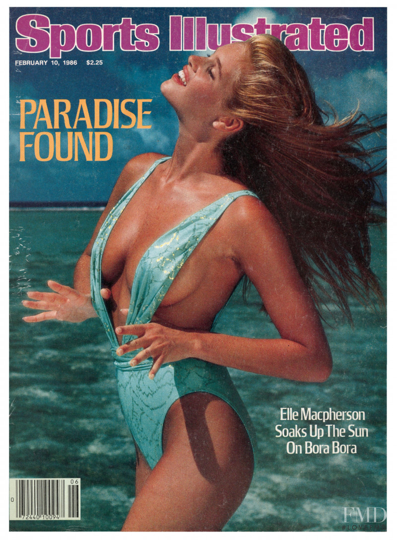 Elle Macpherson featured on the Sports Illustrated Swimsuit cover from February 1986