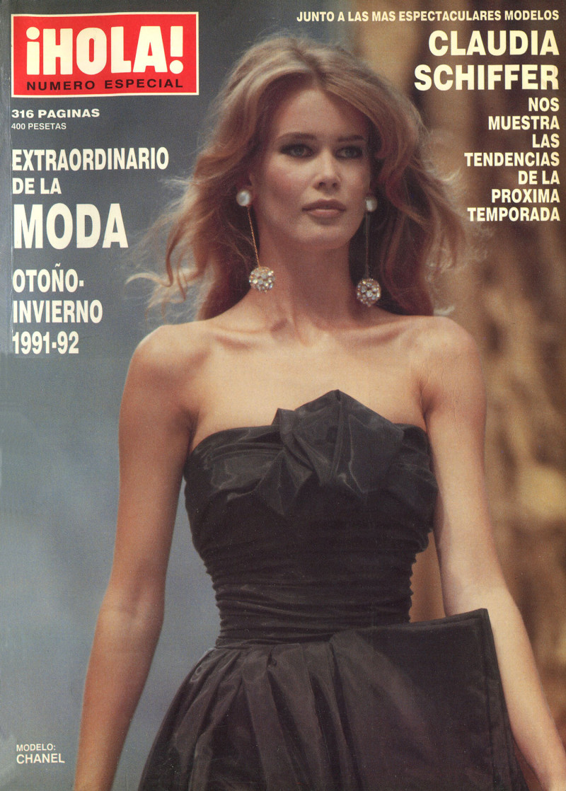 Claudia Schiffer featured on the Hola! cover from September 1991
