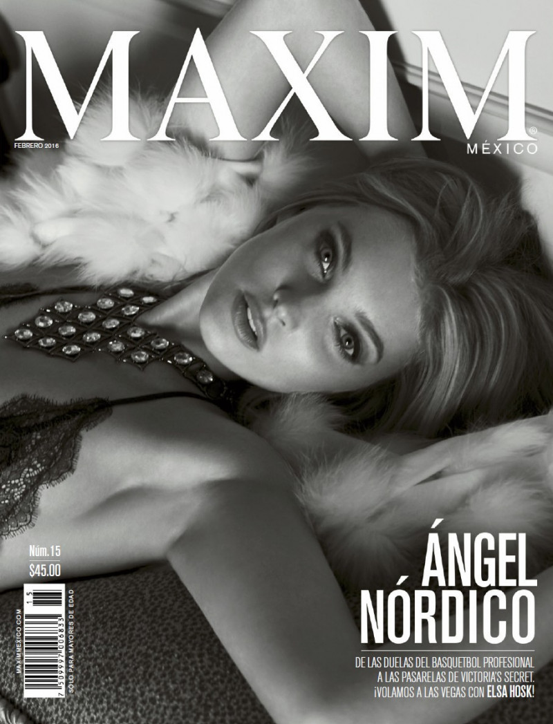 Elsa Hosk featured on the Maxim Mexico cover from February 2016