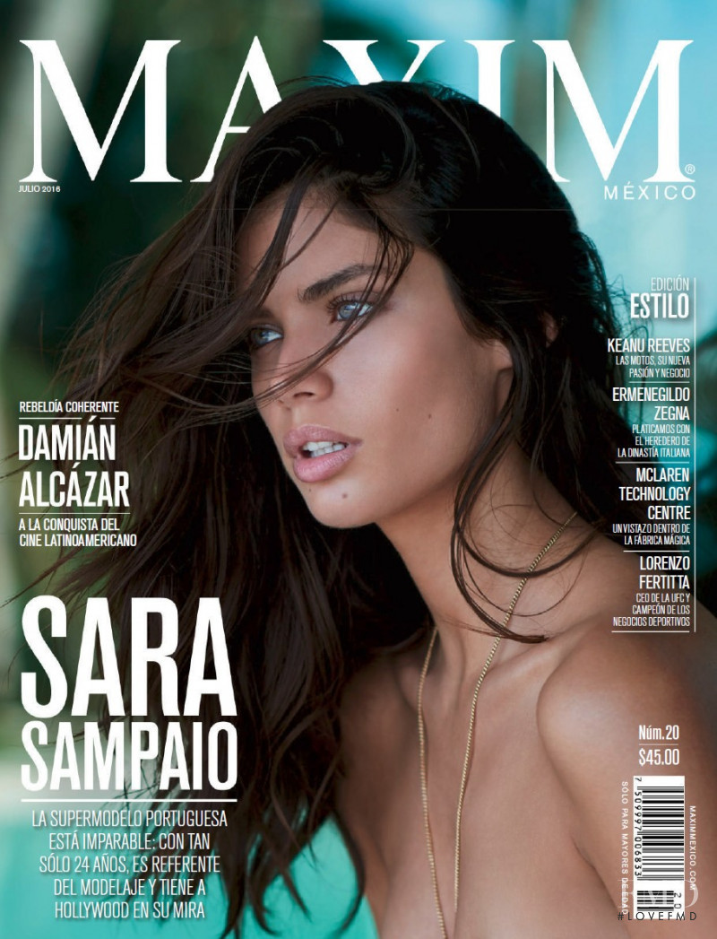 Sara Sampaio featured on the Maxim Mexico cover from July 2016