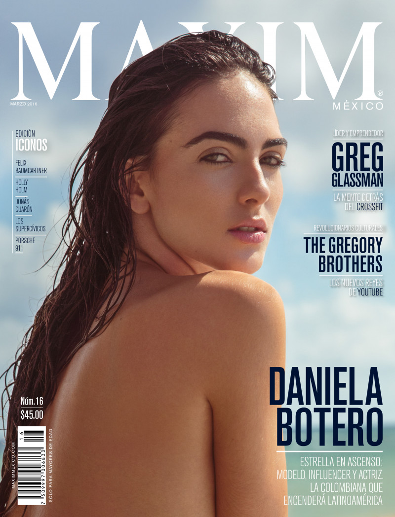Daniela Botero featured on the Maxim Mexico cover from March 2016