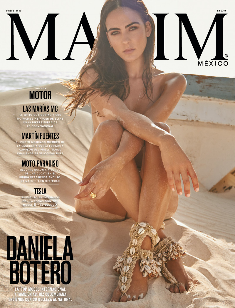 Daniela Botero featured on the Maxim Mexico cover from June 2017
