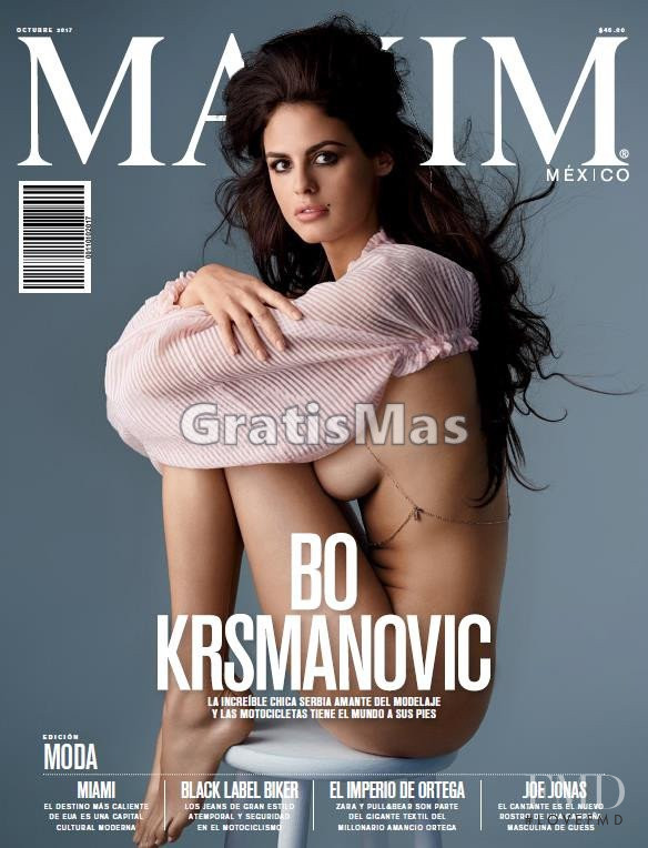 Bojana Krsmanovic featured on the Maxim Mexico cover from October 2017