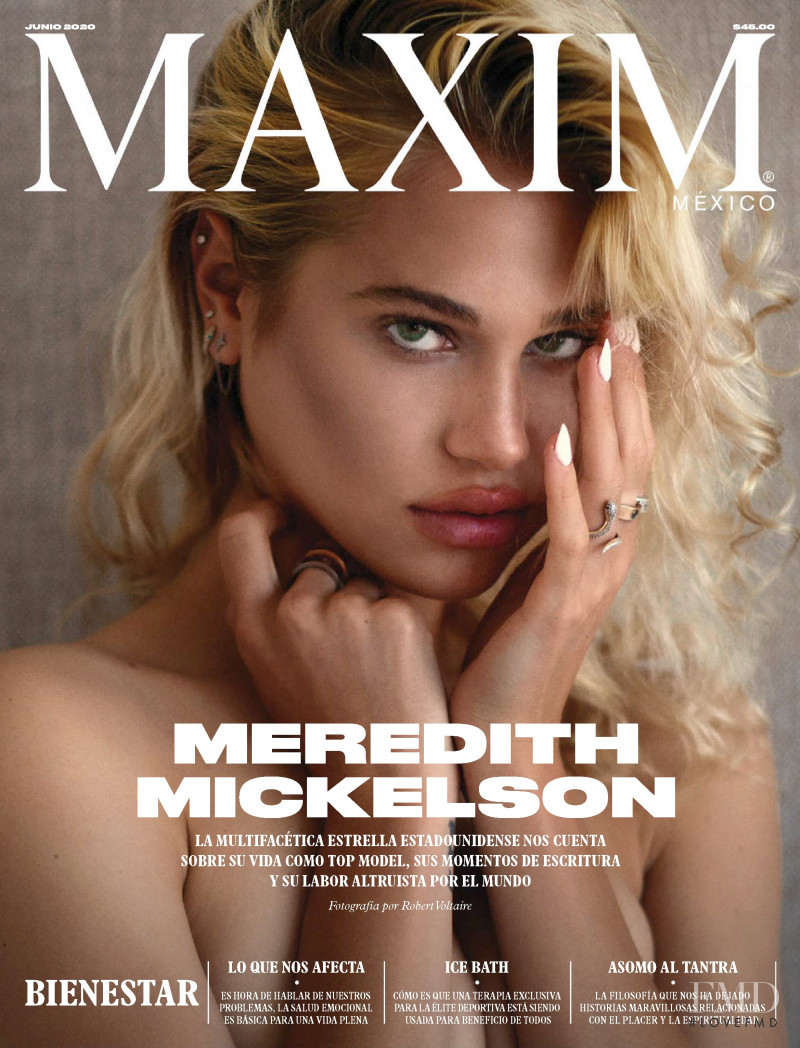 Meredith Mickelson featured on the Maxim Mexico cover from June 2020