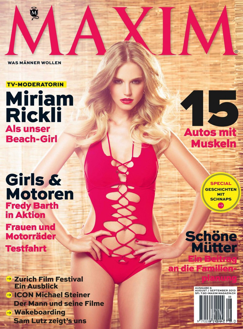 featured on the Maxim Switzerland cover from August 2013