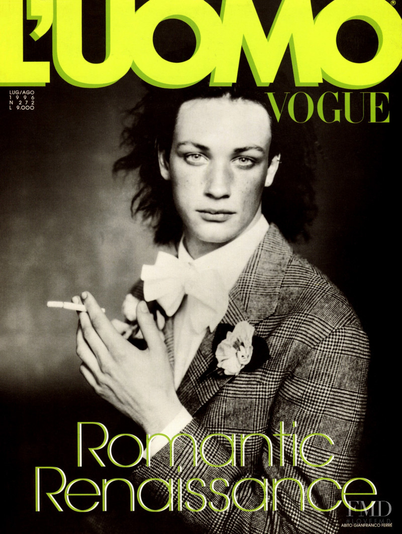  featured on the L\'Uomo Vogue cover from July 1996
