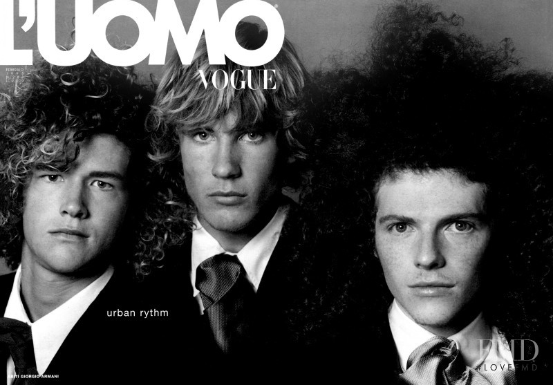 SCOTT  SOENS, MIKE HEARON & NOAH featured on the L\'Uomo Vogue cover from February 1998