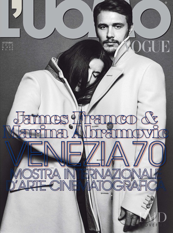 Marina Abramovic, James Franco featured on the L\'Uomo Vogue cover from September 2013