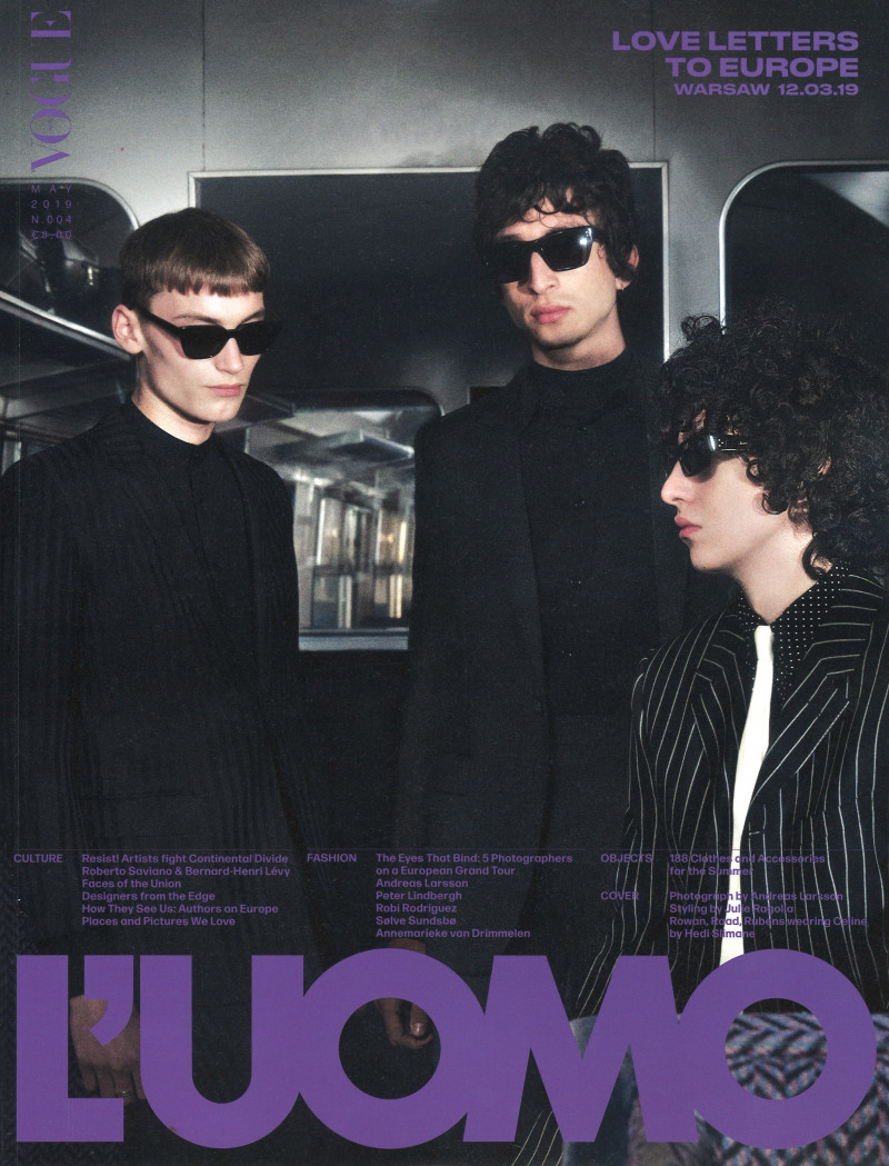 Rubens Guez, Rowan Smedley featured on the L\'Uomo Vogue cover from May 2019