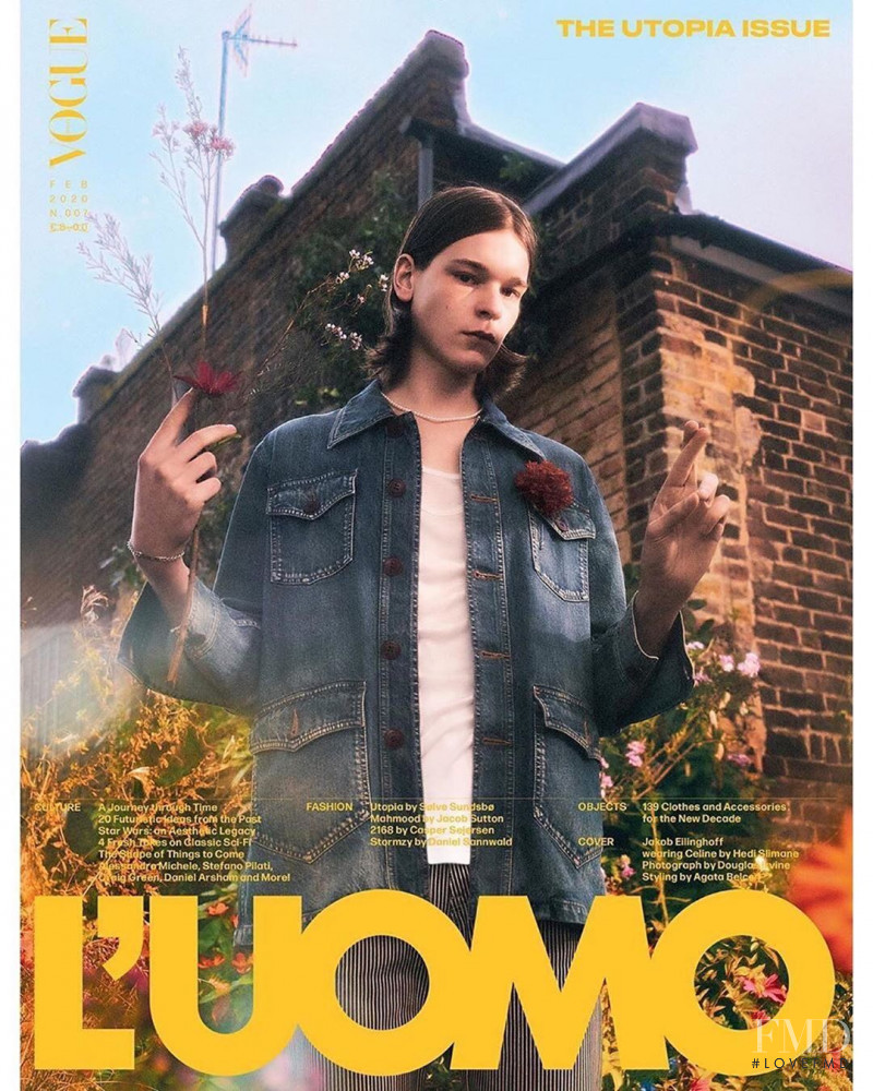 Jakob Eilinghoff  featured on the L\'Uomo Vogue cover from February 2020