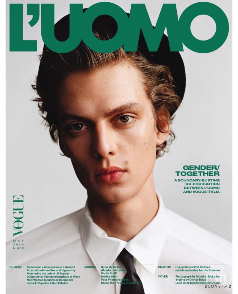 Leon Dame  featured on the L\'Uomo Vogue cover from May 2020