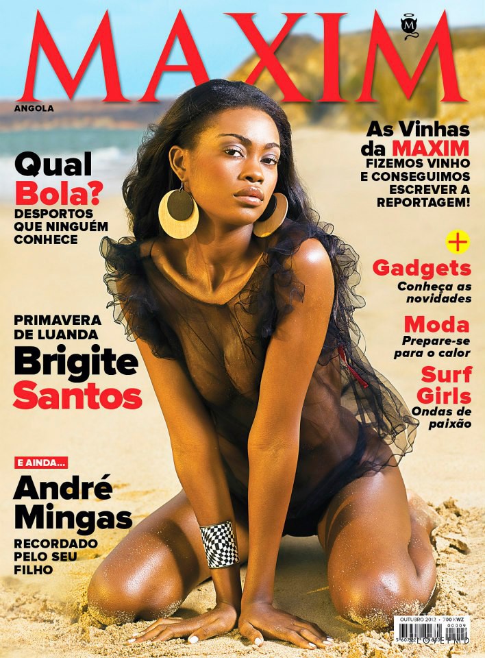 Brigite Santos featured on the Maxim Angola cover from October 2012