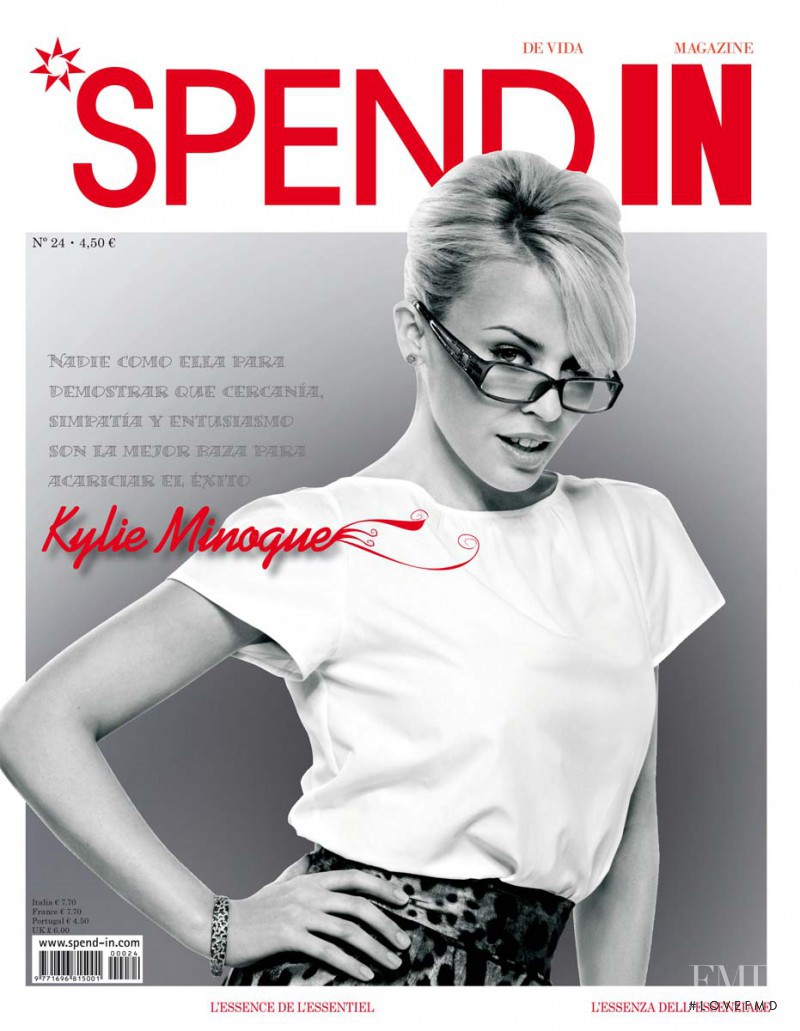 Kylie Minogue featured on the Spend In cover from August 2008