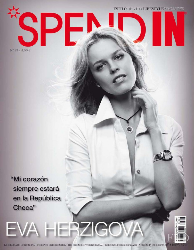 Eva Herzigova featured on the Spend In cover from May 2008