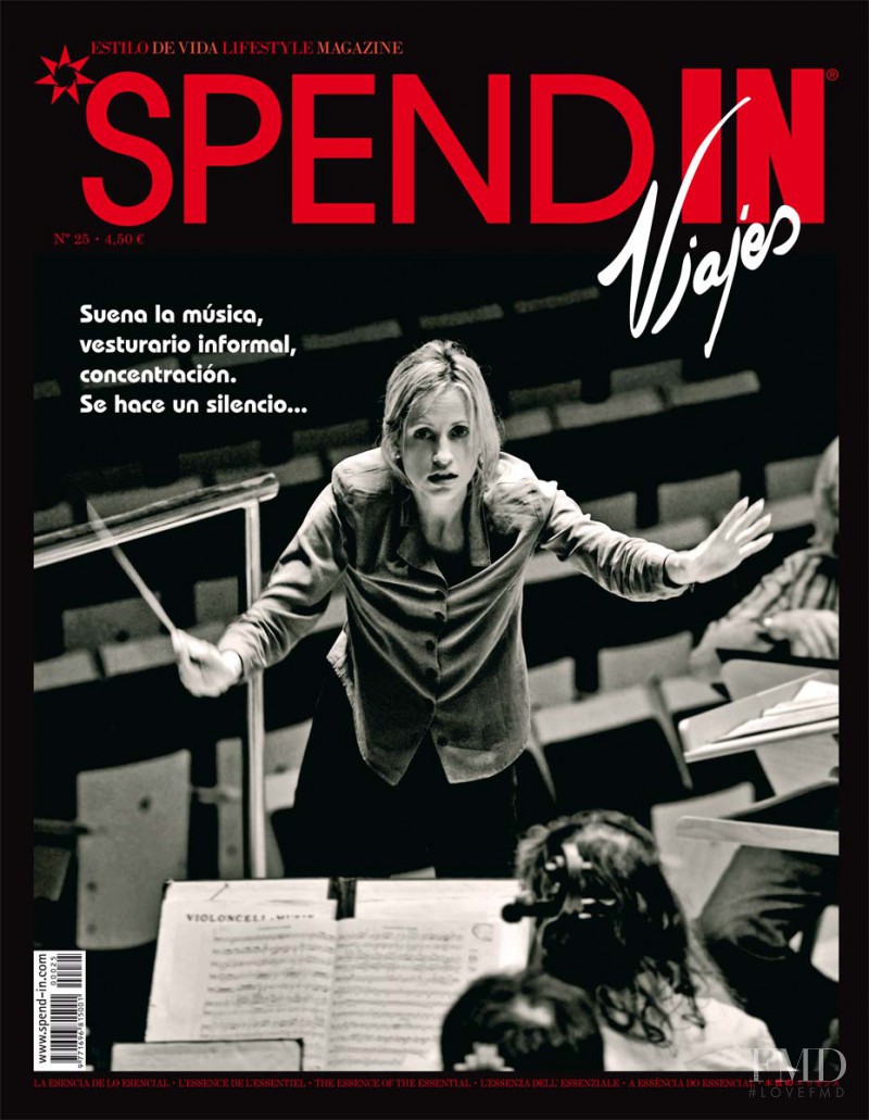 Inma Shara featured on the Spend In cover from October 2008
