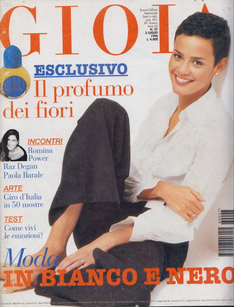Nadege du Bospertus featured on the Gioia cover from July 1996