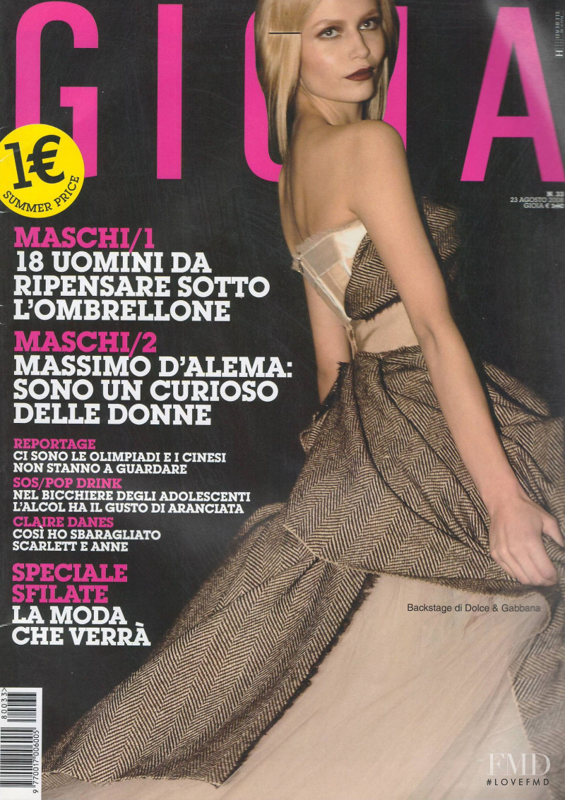 Natasha Poly featured on the Gioia cover from August 2008