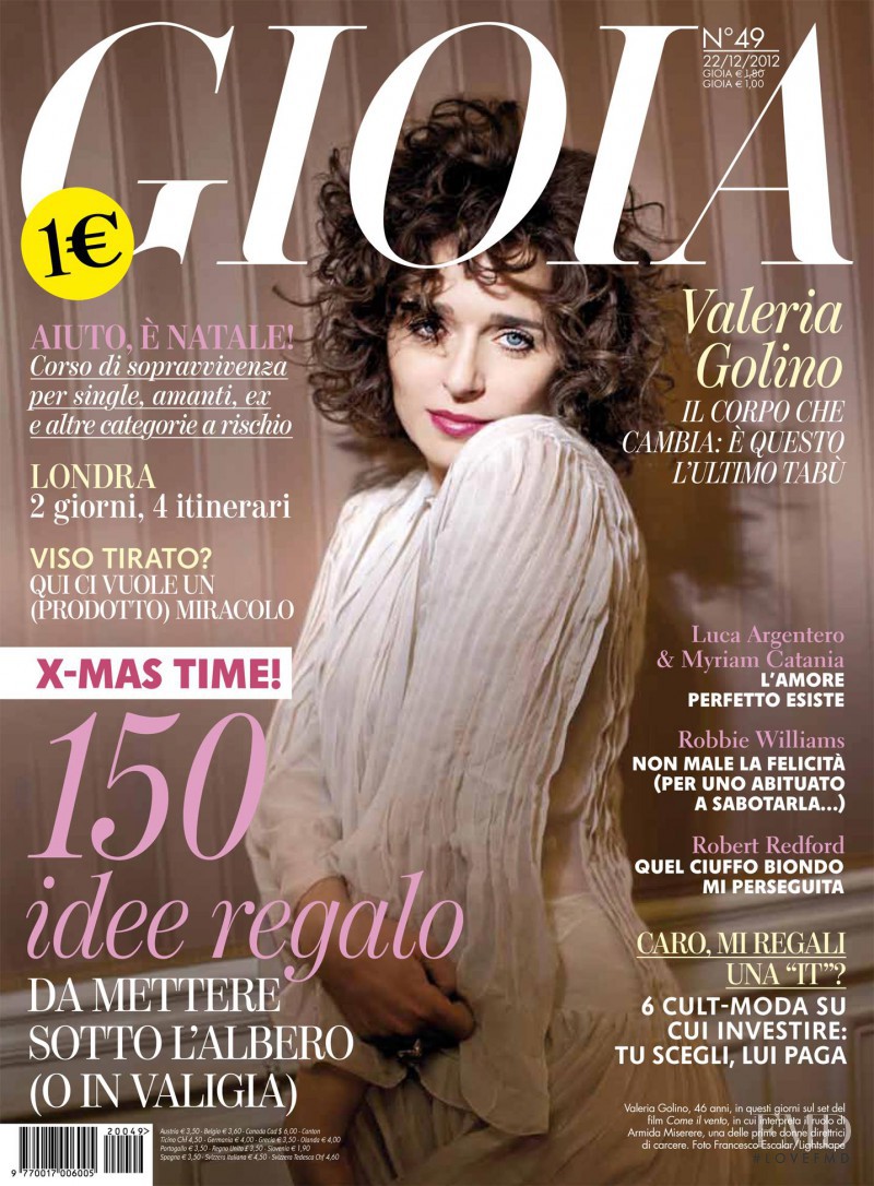 Valeria Golino featured on the Gioia cover from December 2012