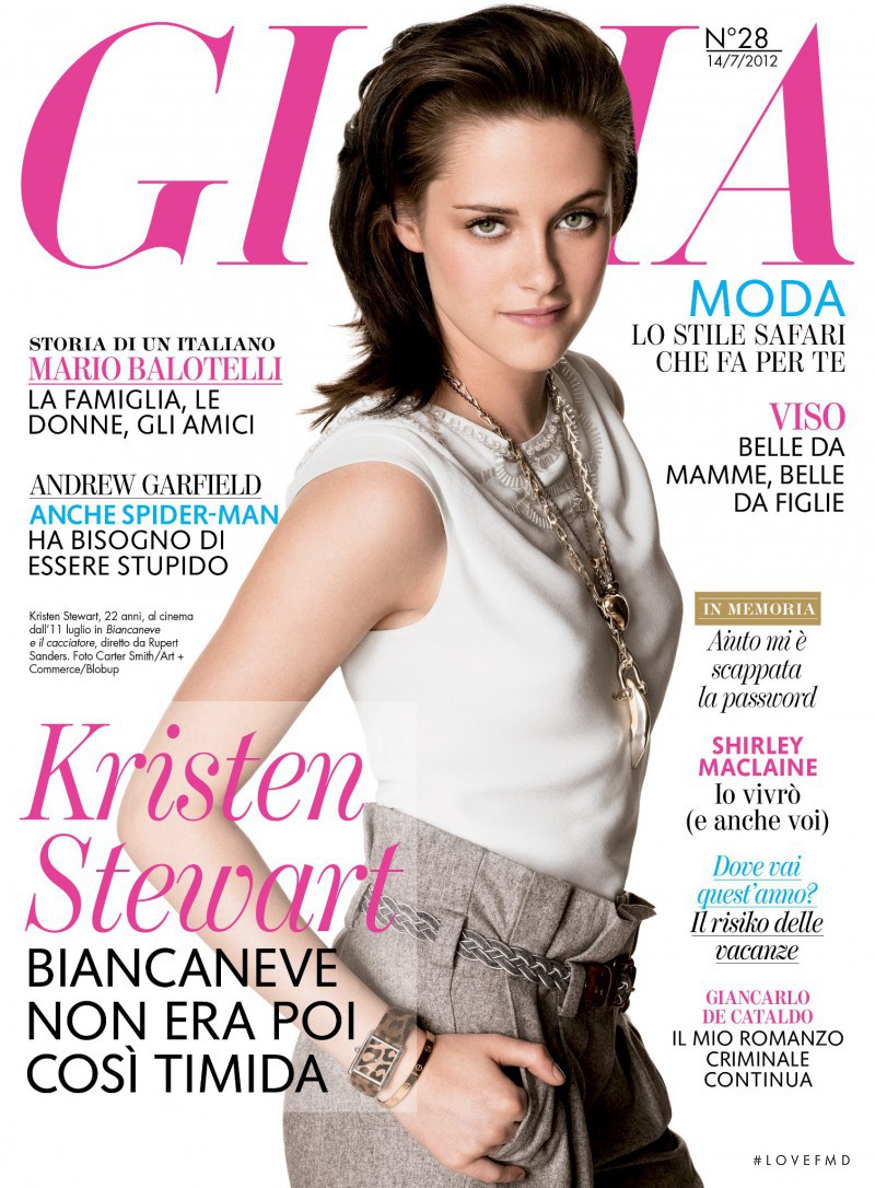 Kristen Stewart featured on the Gioia cover from July 2012