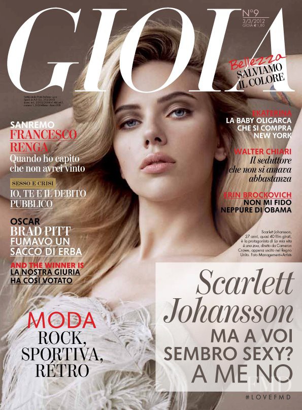 Scarlett Johansson featured on the Gioia cover from March 2012