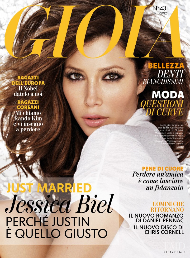 Jessica Biel featured on the Gioia cover from November 2012