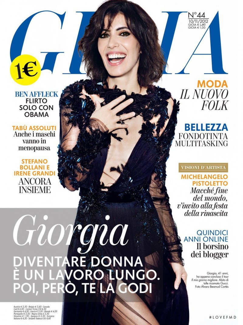 Giorgia featured on the Gioia cover from November 2012