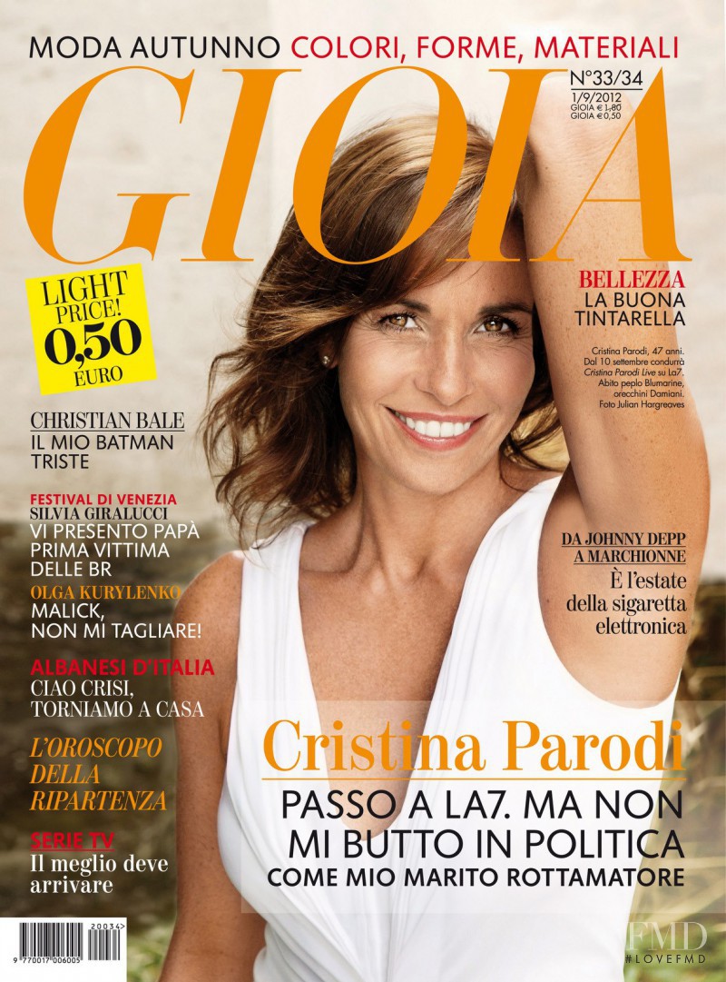 Cristina Parodi featured on the Gioia cover from September 2012