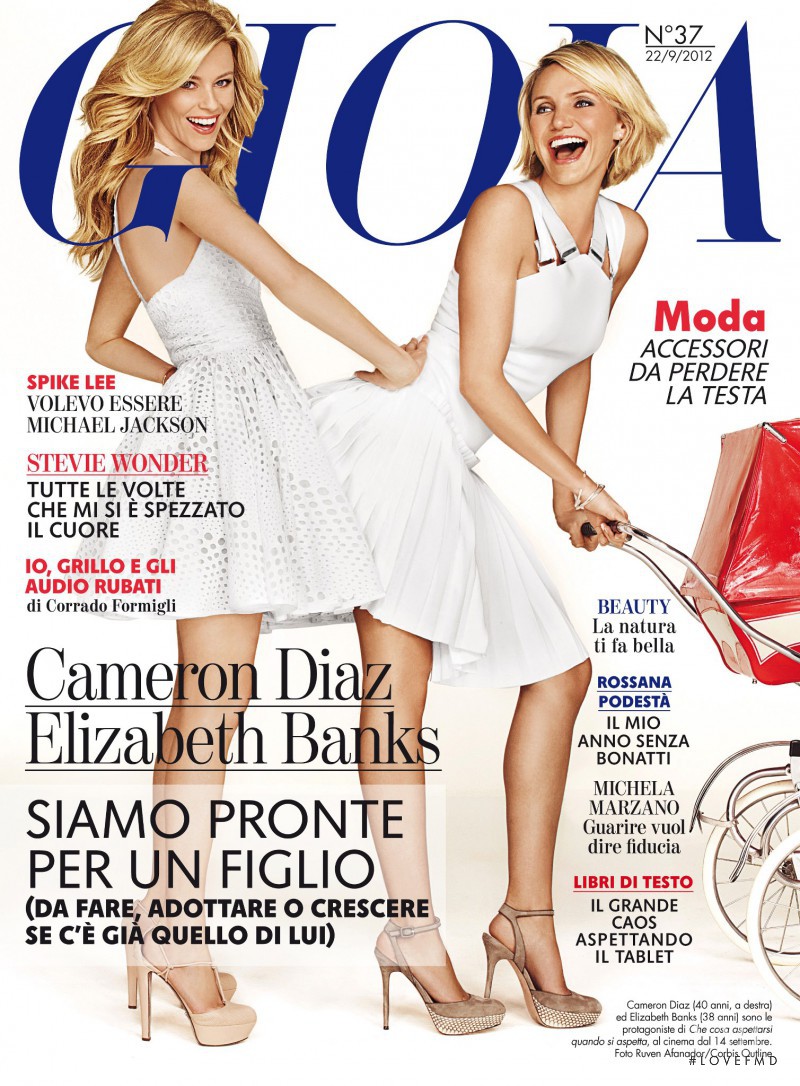 Elizabeth Banks, Cameron Diaz featured on the Gioia cover from September 2012