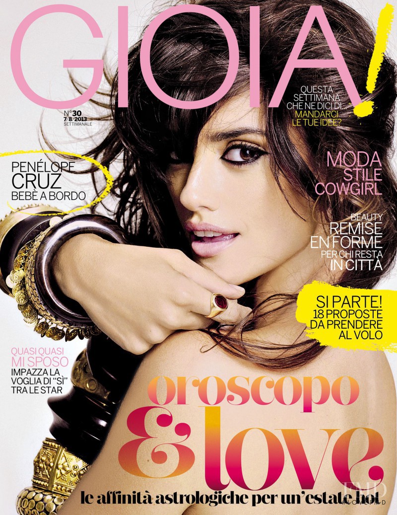 Penélope Cruz featured on the Gioia cover from August 2013