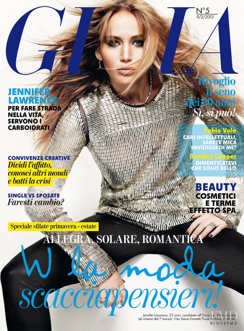 Jennifer Lawrence featured on the Gioia cover from February 2013
