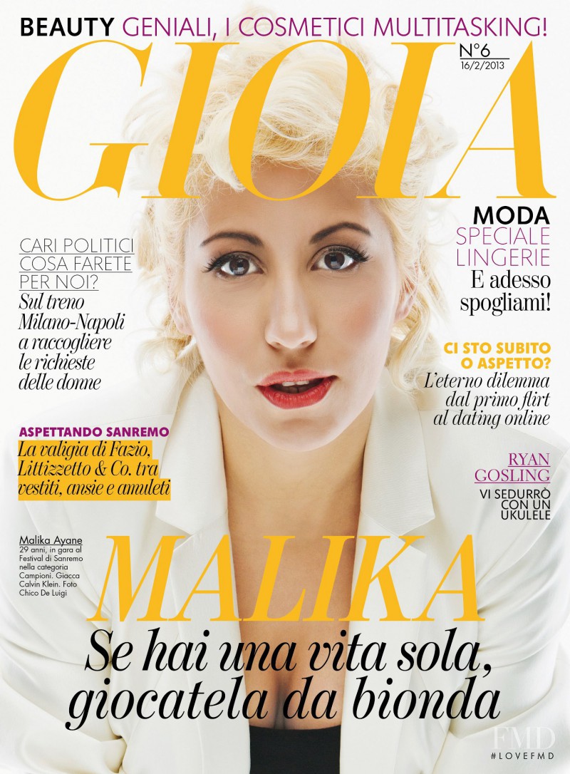 Malika Ayane featured on the Gioia cover from February 2013