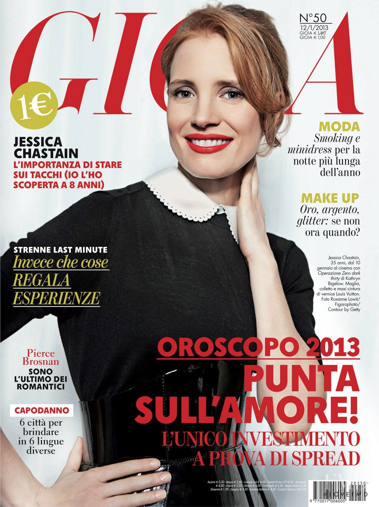 Jessica Chastain featured on the Gioia cover from January 2013