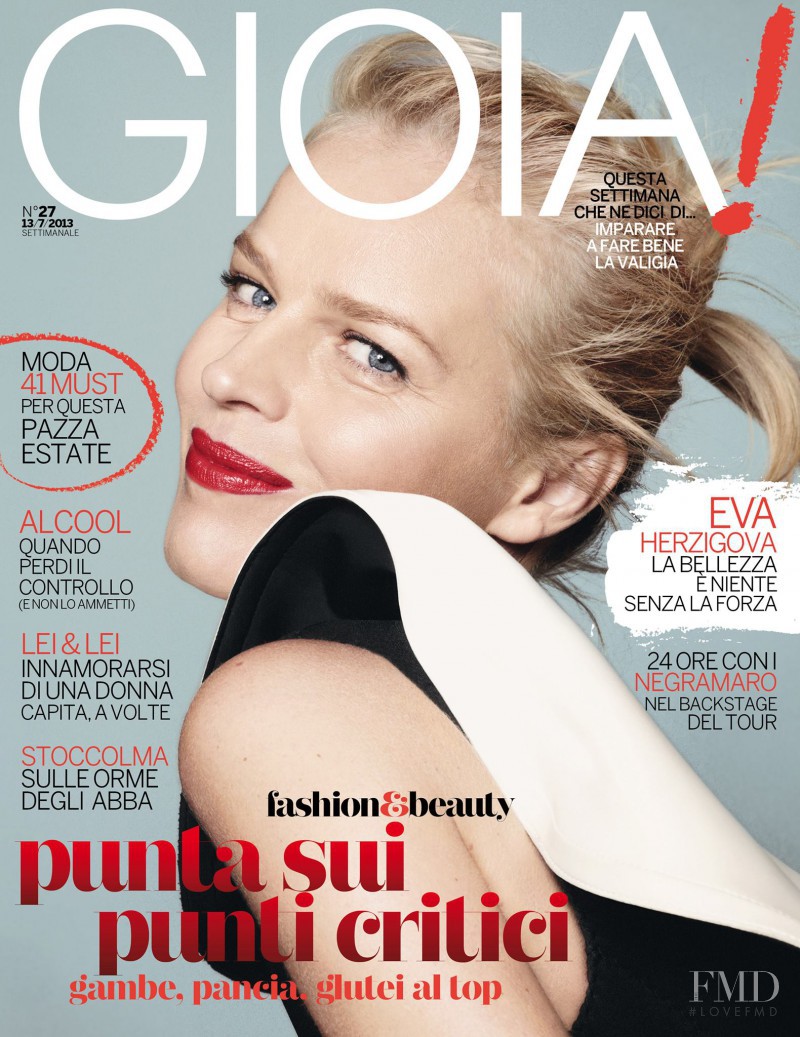 Eva Herzigova featured on the Gioia cover from July 2013