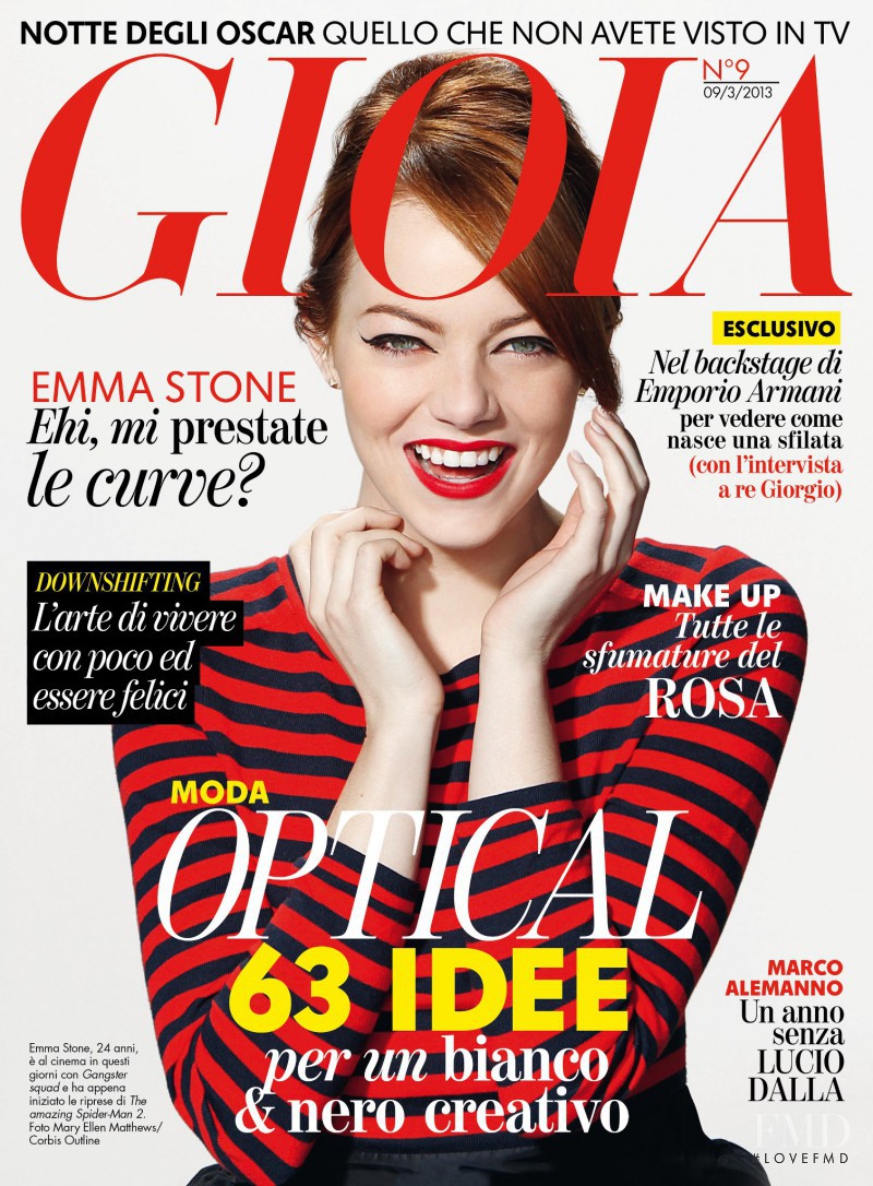 Emma Stone featured on the Gioia cover from March 2013