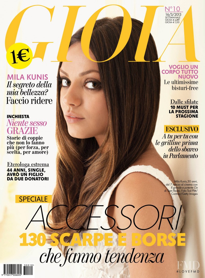 Mila Kunis featured on the Gioia cover from March 2013