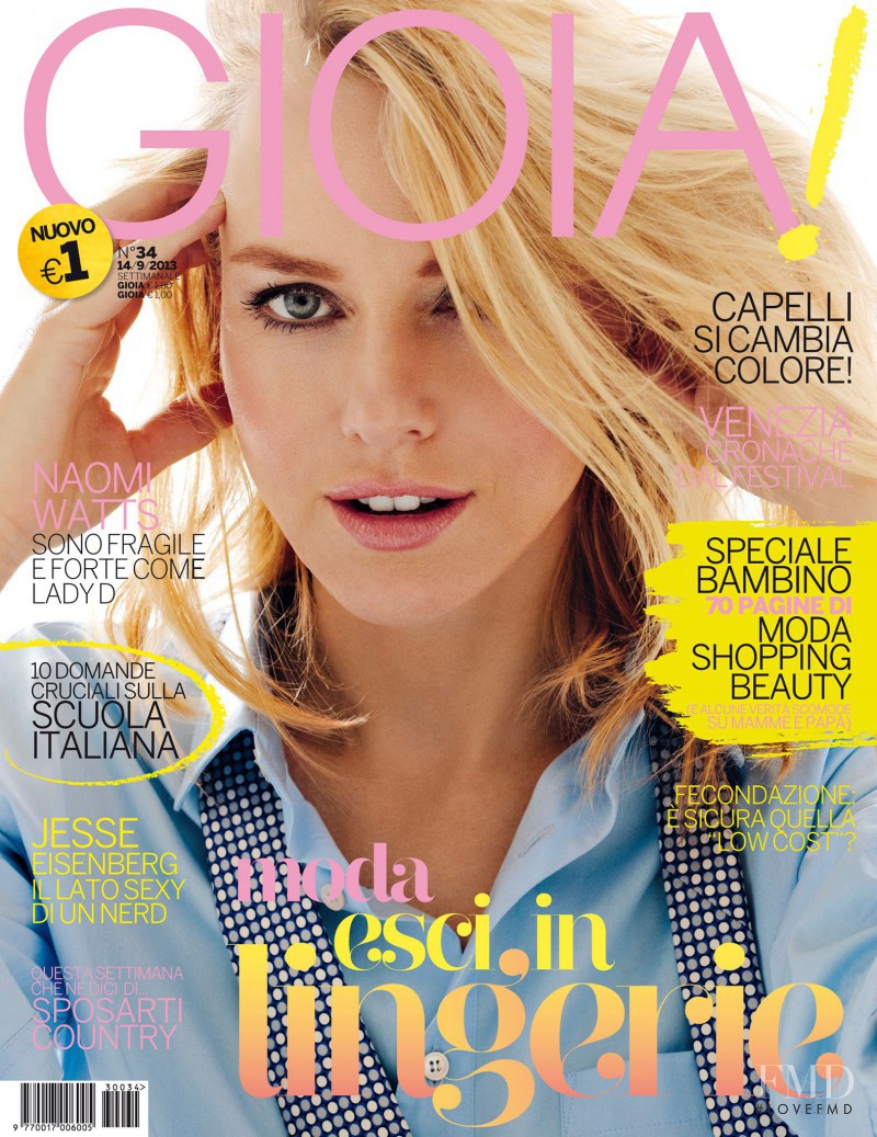 Naomi Watts featured on the Gioia cover from September 2013