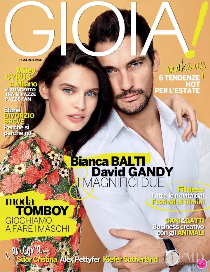 Bianca Balti, David Gandy featured on the Gioia cover from June 2014