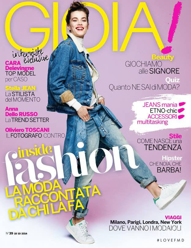 Mathilde Brandi featured on the Gioia cover from October 2014