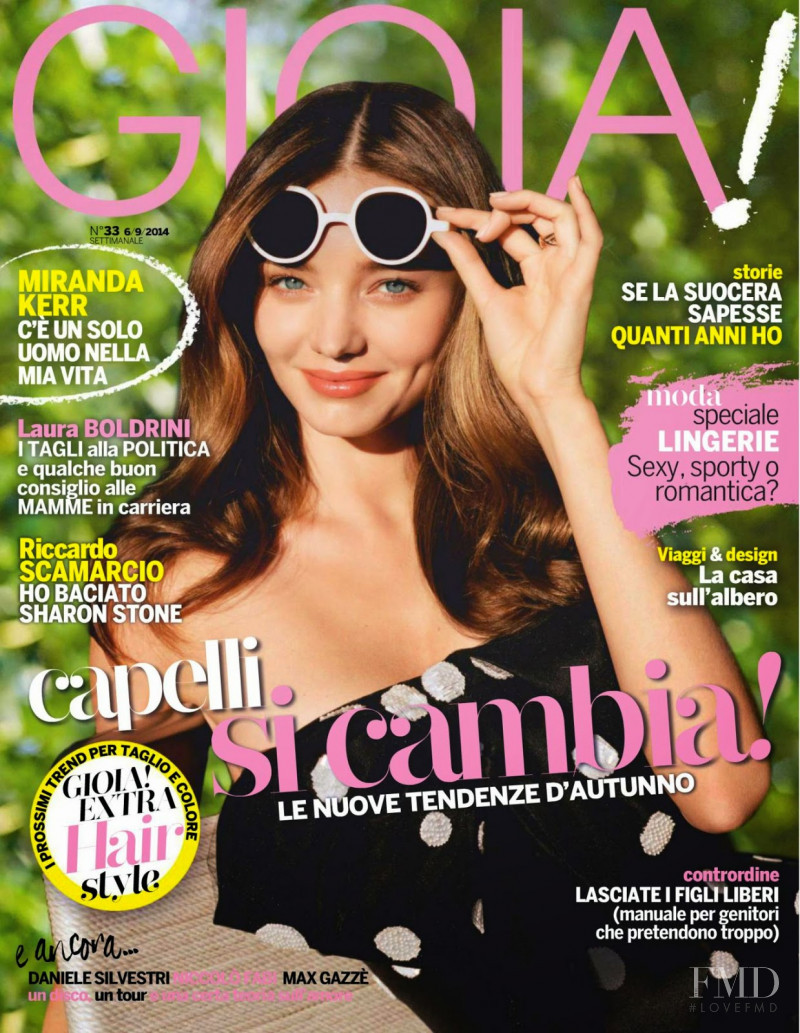 Miranda Kerr featured on the Gioia cover from September 2014